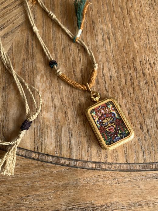 藏地女财·扎基拉姆纯手绘唐卡项链 藏式编绳一套，唐卡尺寸2*3cm 商品图0