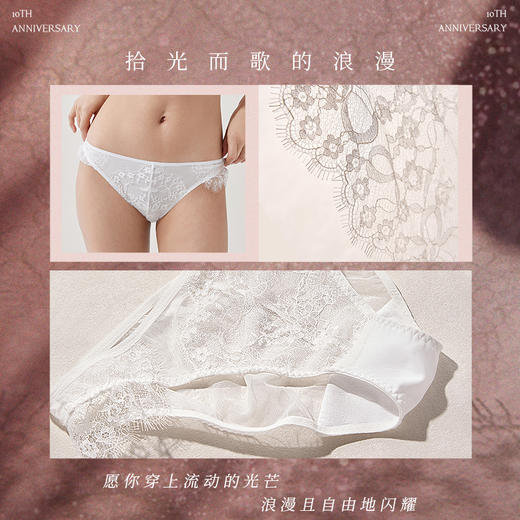 【积分兑换】[拾光低腰三角内裤L码]中腰低腰性感舒适蕾丝 三角内裤 透气薄款 商品图1