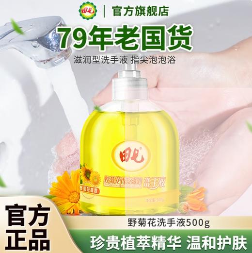 【清仓】田七野菊花芦荟香氛洗手液滋润温和护手甘油保湿配方老国货儿童适用 野菊花洗手液500G 商品图0