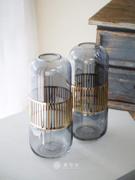 灰色金边花瓶 商品图0