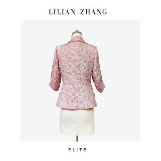 E“定制”—— 「复古优雅」——都市风尚———  粉韵·褶影西装外套 2505007 商品图2