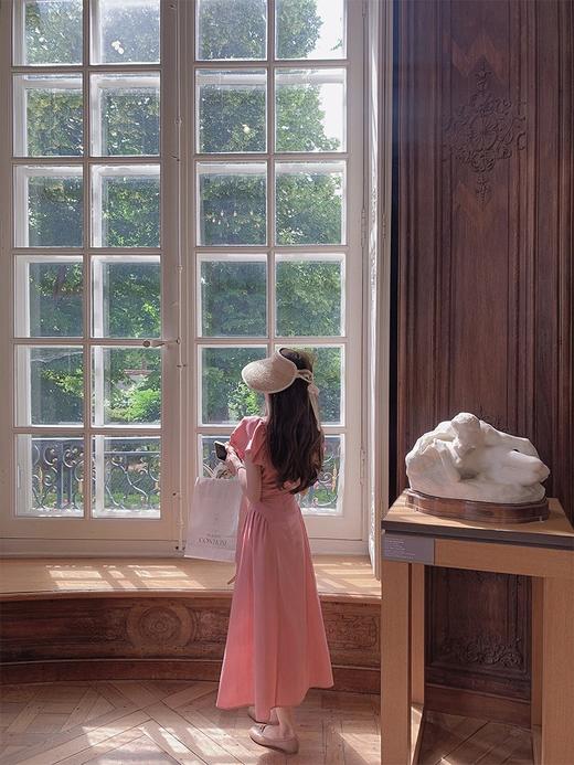 金蘑菇菇 Le reveur织里玫瑰园/ 明媚大美人法式泡泡袖收腰连衣裙 商品图4