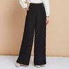 EITIE爱特爱中式盘扣高腰显瘦直筒阔腿垂坠休闲裤秋季新款C2505826 商品缩略图2