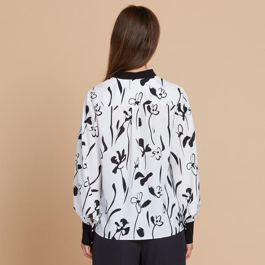 【中式水墨印花衬衫】EITIE爱特爱设计感灯笼袖通勤秋季新款C2509806 商品图5