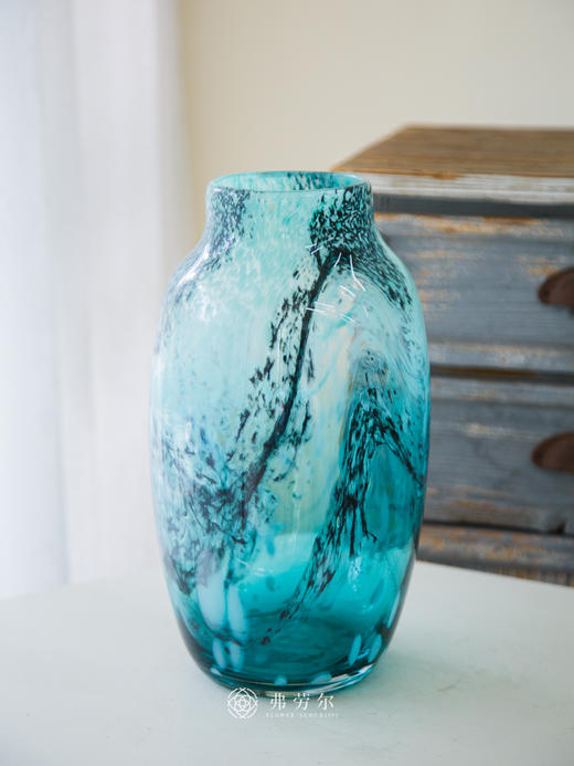 绿色黑纹花瓶（不含花） 商品图1