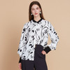【中式水墨印花衬衫】EITIE爱特爱设计感灯笼袖通勤秋季新款C2509806 商品缩略图4