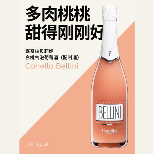 嘉奈拉贝利尼白桃气泡葡萄酒（配制酒） 200ml 商品图0