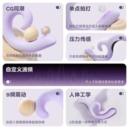 kisstoy激调 压力传感CG同潮拍打震动棒 入体自慰情趣玩具 商品图2