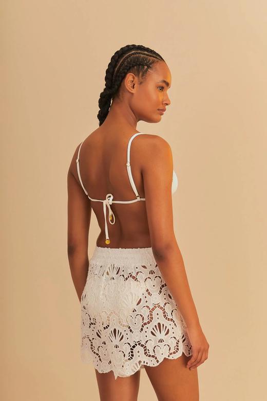 Farm Rio - White Seashell Eyelet Short - White - 女装 - 短裤 - 白色 商品图2