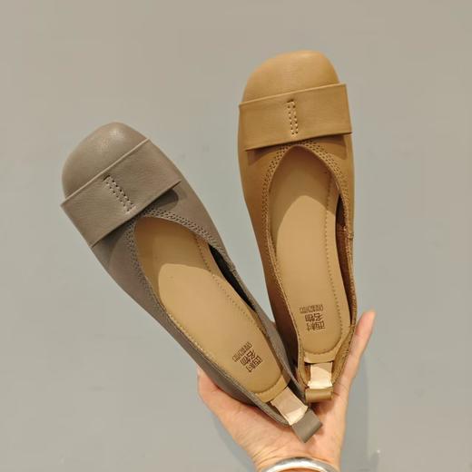 【秋季新款】西村名物2025年秋季新款舒适平底软底防滑小圆头浅口单鞋X25CE30561 商品图0