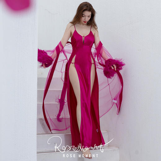 双侧高开叉性感真丝长裙  A230503 商品图8