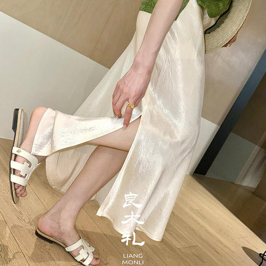 【预售7天】良木礼醋酸半裙（73624） 商品图2