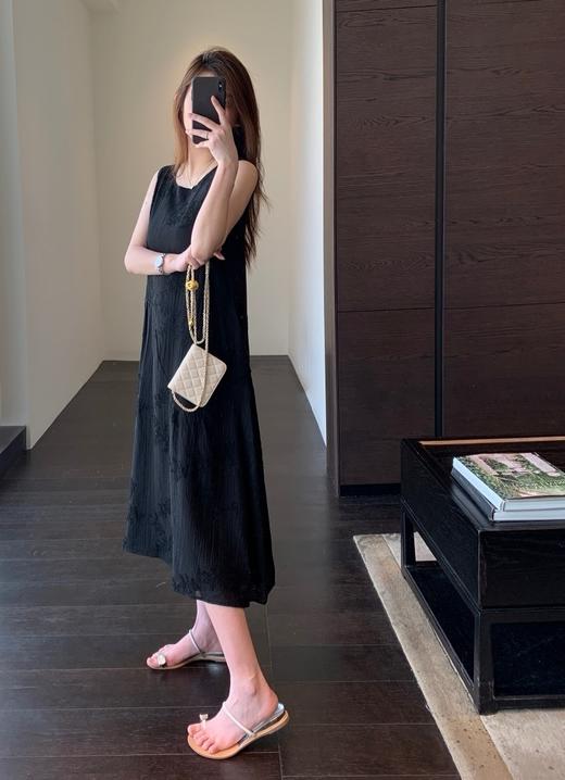 【新中式天丝连衣裙】重工刺绣小众花，米白柔光显白，小个子显高减龄，仙气女神范～ 商品图3