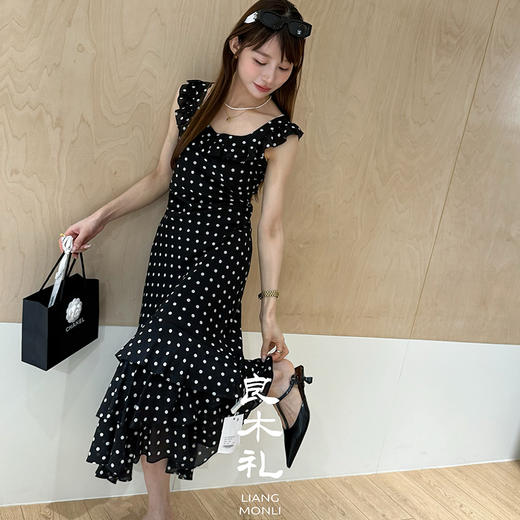 【不退不换】良木礼波点连衣裙（0442981） 商品图0