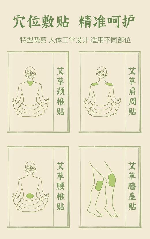 云南白药泰邦 艾草贴（颈椎贴+腰椎贴+肩周贴）9.8cm*13cm/贴*12贴/袋*1袋/盒 共发3盒 厂家直发 商品图3