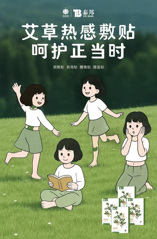 云南白药泰邦 艾草贴（颈椎贴+腰椎贴+肩周贴）9.8cm*13cm/贴*12贴/袋*1袋/盒 共发3盒 厂家直发 商品图0