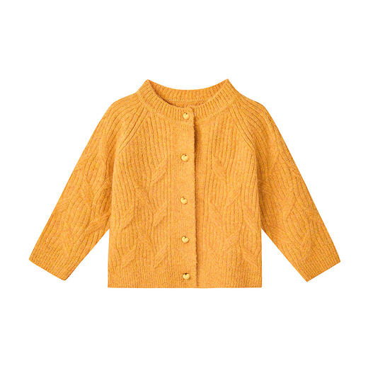 笛莎Deesha 童装女童外套2025秋新款女童舒适领口毛织开衫 商品图4