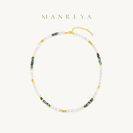 Manrey玛芮雅“青霞拾光”多巴胺串珠项链|淡水珍珠，绿松石 商品图0