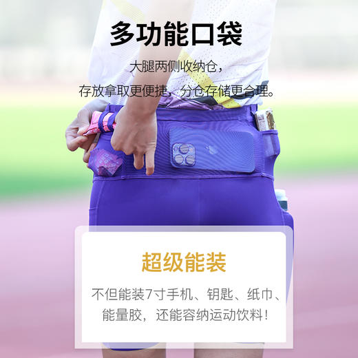 【顺丰发货】（可放水壶、手机、纸巾、钥匙、能量胶）画跑专业运动速干紧身四分压缩短裤 & Chroma酷迈系列  商品图7