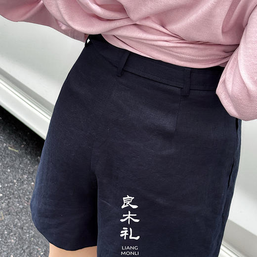【部分现货】良木礼亚麻短裤（腰带）（043718-1） 商品图3