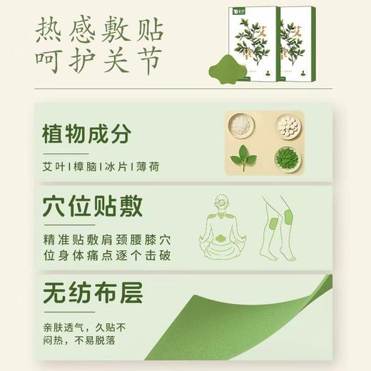 云南白药泰邦 艾草贴（颈椎贴+腰椎贴+肩周贴）9.8cm*13cm/贴*12贴/袋*1袋/盒 共发3盒 厂家直发 商品图1