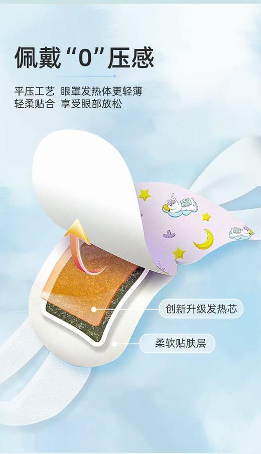 云南白药泰邦 热敷蒸汽眼罩（薰衣草款+茉莉花款-贪睡熊系列-日字型）185mm*80mm/片*1片/袋*30袋/盒 共发2盒 厂家直发 商品图2