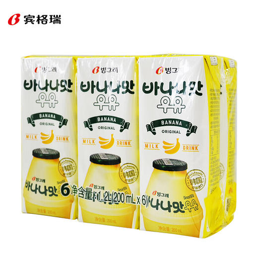 200ml*6支宾格瑞香蕉味牛奶饮料 商品图0