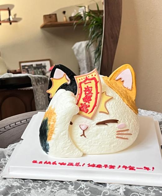 多款式~招财猫hellokitty喵星人卡通立体蛋糕-低糖处理无添加 商品图1