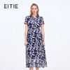 EITIE爱特爱气质植物印花优雅修身显瘦连衣裙秋新款8307003 商品缩略图0