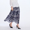 EITIE爱特爱植物印花百褶高腰通勤显瘦半身裙秋季新款8306001 商品缩略图2