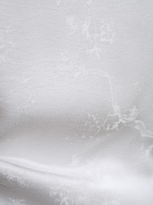 盛唐婧| 新中式小立领斜襟百搭拼接提花上衣-白色 商品图5