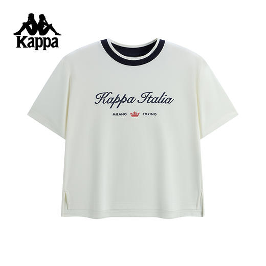 Kappa卡帕背靠背运动短袖女2025夏季新款凉感t恤索罗娜女休闲上衣K0F62TD03 商品图1