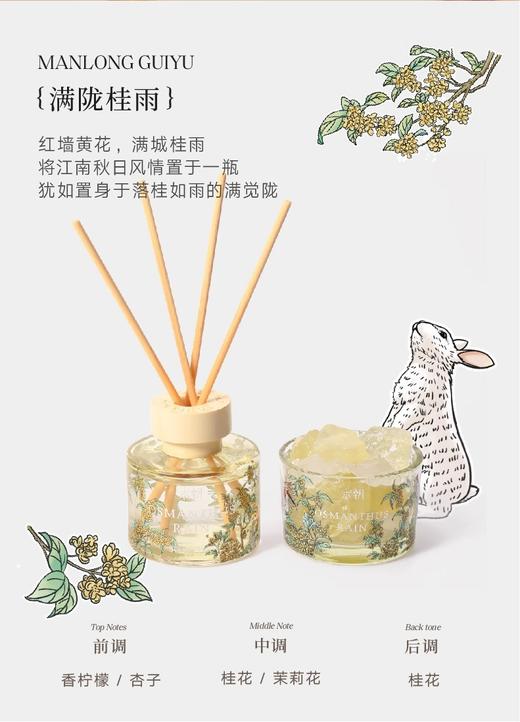 宋朝繁花之境清茶香无火香薰精油扩香石礼盒定制生日持久家用高级繁花之境系列无火香氛（满陇桂雨）+扩香石礼盒 商品图1