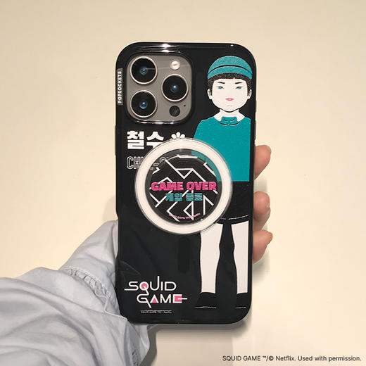 【游戏开始】游戏结束 PopSockets x Netflix合作系列 POPGRIP泡泡骚手机粘贴式气囊支架 Graphic平面系列 黑色 商品图1