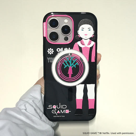 【游戏开始】一起玩吧·英熙 PopSockets x Netflix合作系列 POPCASE手机壳 MagSafe Popcase磁吸款 黑色 iPhone16/15/14 商品图1
