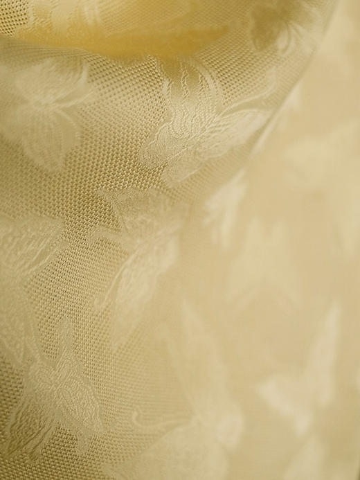 盛唐婧| 新中式桑蚕丝四经绞罗蝶影百搭上衣-黄色 商品图6