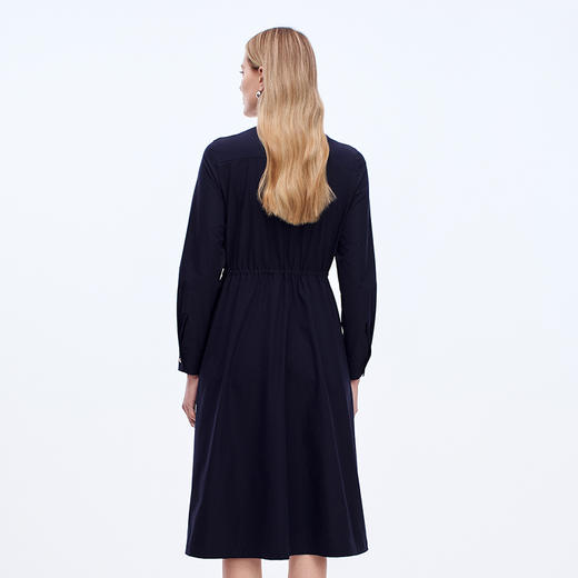 EITIE爱特爱气质立领A版显瘦通勤百搭时尚长袖连衣裙秋季新款8307004 商品图4