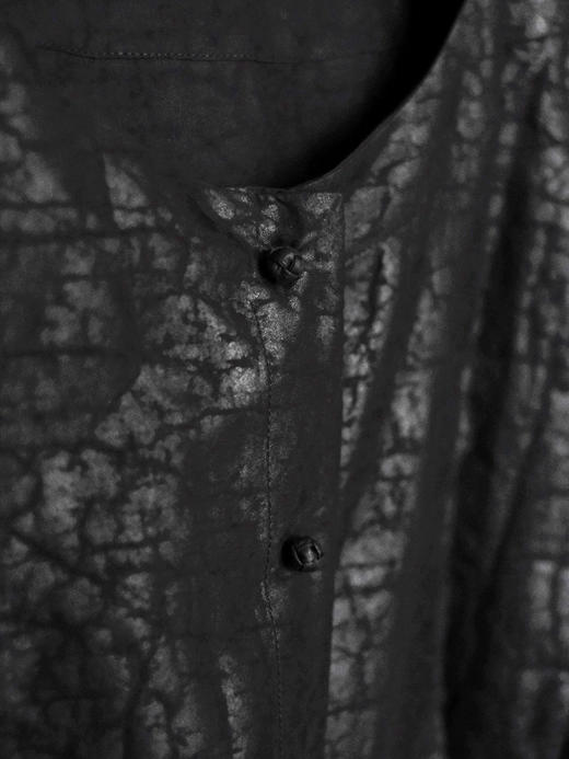 盛唐婧| 香云纱黑色龟裂纹百搭两面穿马甲 商品图8