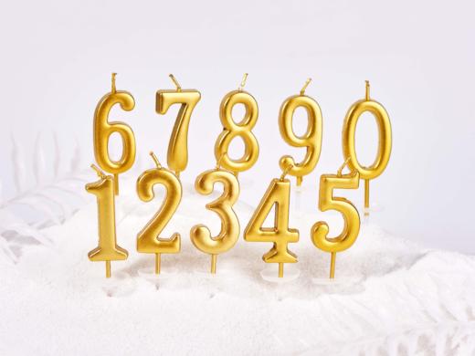 金色数字蜡烛0~9【单买不配送】 商品图0