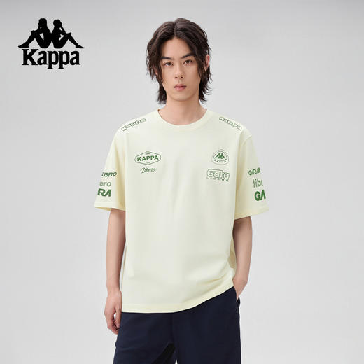 Kappa卡帕背靠背运动短袖男士2025夏季新款休闲纯棉t恤宽松上衣女KPCGCTD73 商品图3