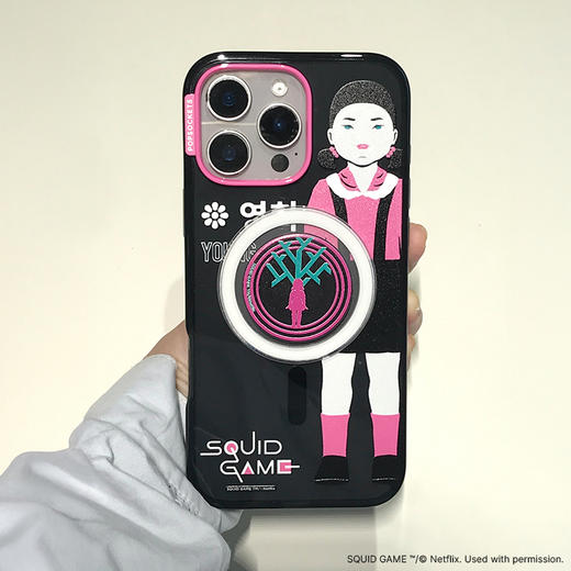 【游戏开始】123木头人 PopSockets x Netflix合作系列 POPGRIP泡泡骚手机粘贴式气囊支架 Graphic平面系列 黑色 商品图1
