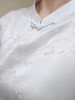 盛唐婧| 新中式小立领斜襟百搭拼接提花上衣-白色 商品缩略图4