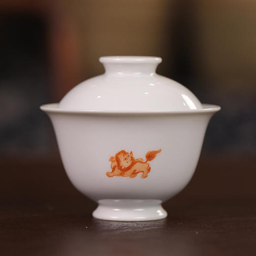 【忘言】三狮茶碗 曰何文人器 商品图0