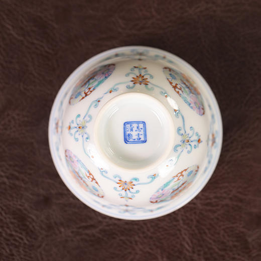 【忘言】斗彩团菊小茶碗 盖碗 曰何文人器 商品图4