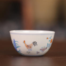 【忘言】拟康熙斗彩鸡缸杯 曰何文人器