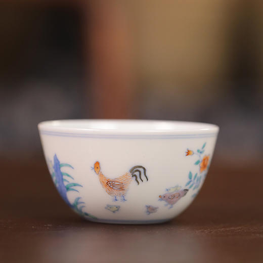 【忘言】拟康熙斗彩鸡缸杯 曰何文人器 商品图0