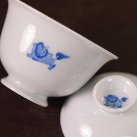 【忘言】三狮茶碗 曰何文人器 商品图2