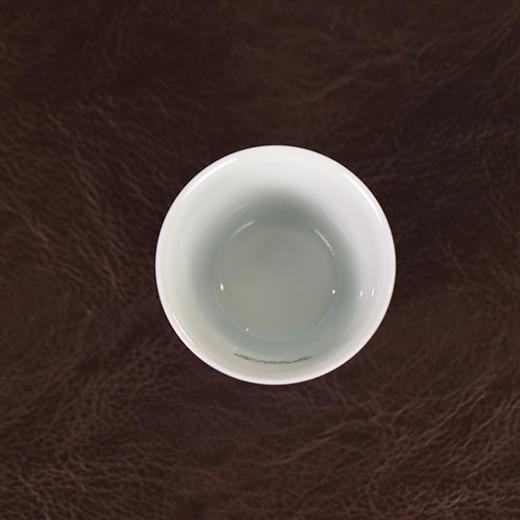 【忘言】洒蓝留白诗文杯 款一 曰何茶器 商品图3