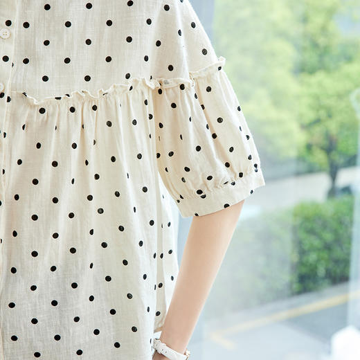 馥迦法式圆领波点纯棉衬衫 商品图10