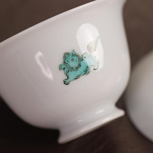 【忘言】三狮茶碗 曰何文人器 商品图1